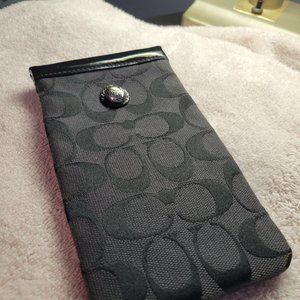 Black Coach sunglass pouch